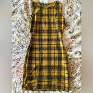 Boohoo Petites Plaid Mini Dress